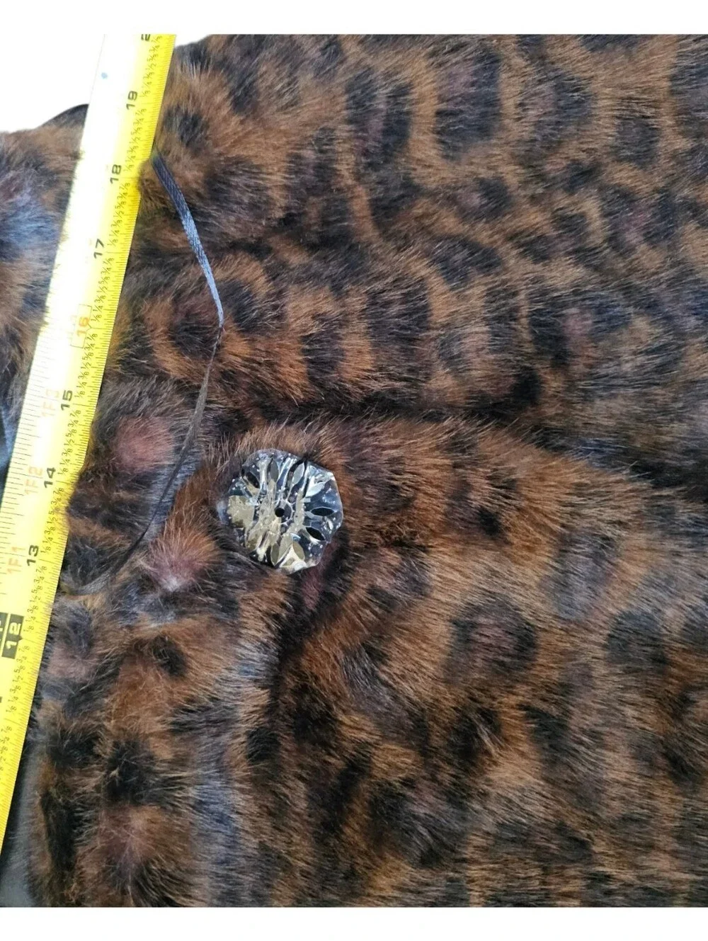 NWT Danny & Nicole Leopard Faux Fur Wrap Capelet XL - Read Details